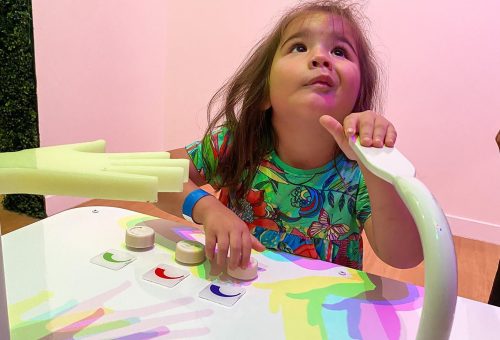 Color shadows exhibit