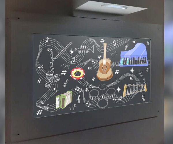music wall exhibit