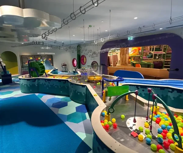The three rainfall stations of the Raining Clouds exhibit